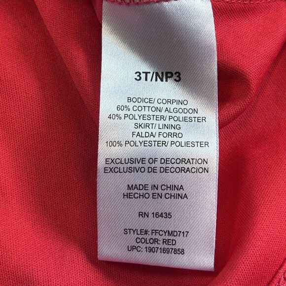 Disney Junior Minnie Mouse Girls dress Size 3T Red Sparkly Tutu With Poms - Picture 5 of 6